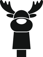 Poster - Black reindeer usb flash drive for christmas data storage