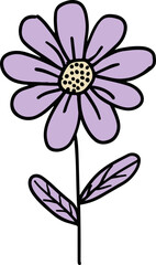 Canvas Print - Simple Cartoon Flower