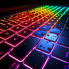 keyboard with code black