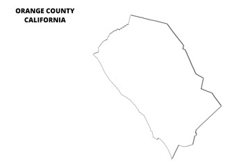 Sticker - Orange County map. California