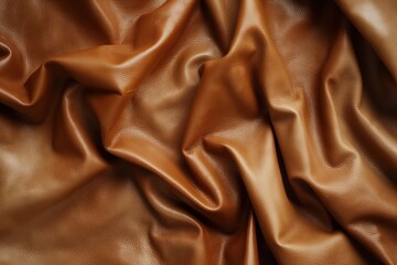 Aufkleber - Close-up shot of dark brown leather with textured edges. High-quality image of natural leather material used in furniture, accessories or clothing production. Organic and smooth surface design.