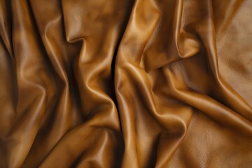 Poster - Close-up shot of dark brown leather with textured edges. Organic and natural appearance. Smooth surface. Intentionally blurred background. Perfect for design, fashion, or product photography projects.