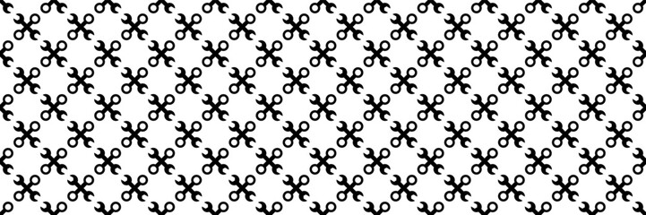 Sticker - horizontal black cross wrench pattern and background.