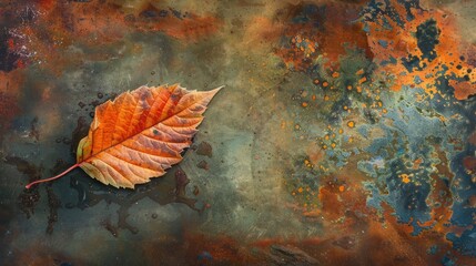 Wall Mural - Leaf autumn changing seasons. Generative AI