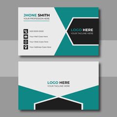 Wall Mural - Creative modern Corporate Business card design template, Clean professional business card template, visiting card, business card template for business and personal use. Vector illustration design