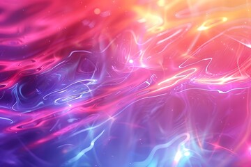 Wall Mural - Vibrant Abstract Light Waves in a Colorful Spectrum