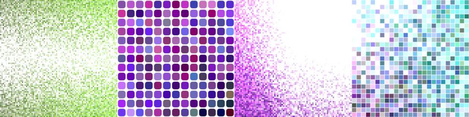 Poster - Abstract square mosaic pattern background collection