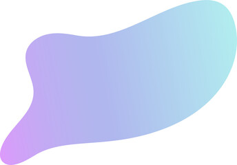 Poster - Abstract gradient shape. Fluid blob with liquid color gradation. Organic irregular watercolor element. Amoeba iridescent holographic design