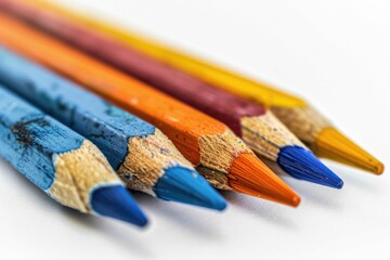 Poster - A group of colored pencils sitting next to each other