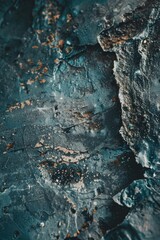 Poster - Metal fragment in focus with textured surface and sharp edges