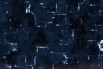 Wall Mural - amazing artistic blue cybernetic digital glowing digital art texture background illustration