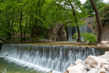 Sticker - waterfall in the forest