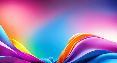 Poster - abstract colorful background with wavy lines
