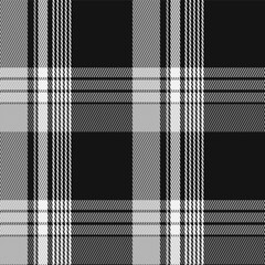 Wall Mural - Black and white plaid seamless pattern.