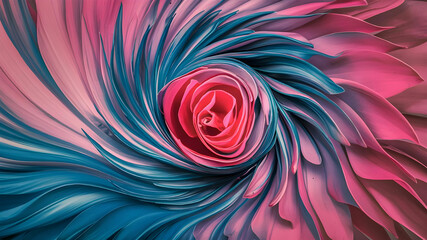 A burst of vivid shades, swirling and twirling in a fluid motion like smoke on the wind.