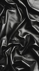 Poster - black leather textile on white surface wallpaper - generative ai