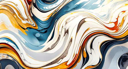 Poster - Abstract Swirling Liquid Art