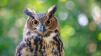 Wall Mural - a majestic owl portrait