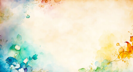 Canvas Print - Abstract Watercolor Floral Background