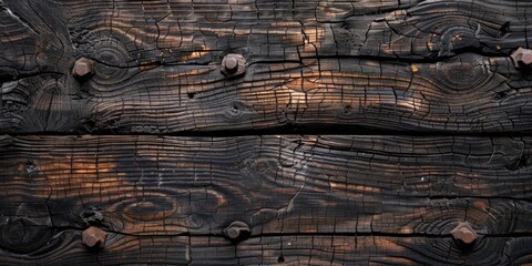 Poster - A close-up shot of wooden nails