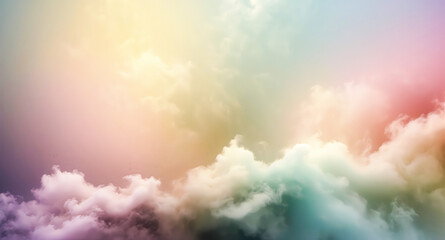 Wall Mural - Soft Pastel Clouds in the Sky