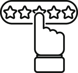Poster - Hand is giving five stars rating for online feedback