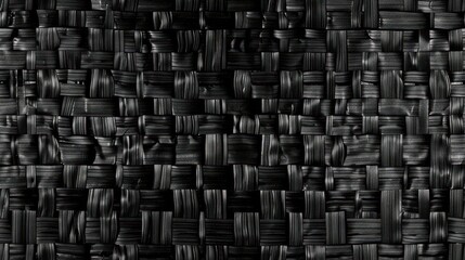 Sticker - a black and white photo of a woven wall