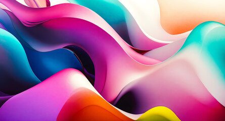 Poster - Abstract Colorful Swirling Background