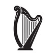 © saju1993 - Harp silhouette vector illustration