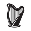 © saju1993 - Harp silhouette vector illustration