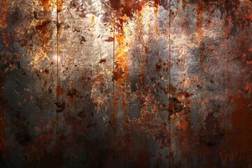 Poster - Rust-covered metal surface, perfect for industrial or mechanical illustrations