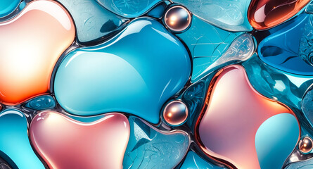 Poster - Abstract Colorful Liquid Shapes