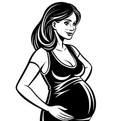 Wall Mural - pregnant vector design 