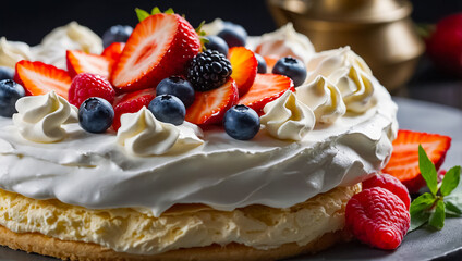 Canvas Print - Pavlova Cake, traditional dessert of Australia