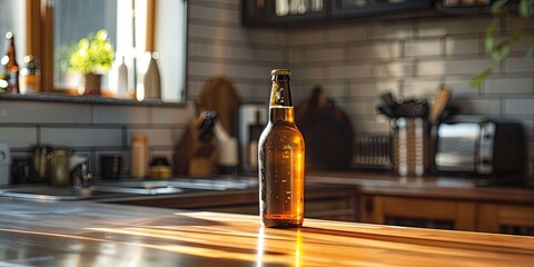 Wall Mural - beer bottle in the kitchen