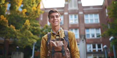 Wall Mural - photo of first day of school, university 