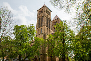 Wall Mural - Sacred Heart Church (Herz Jesu Kirche) Osnabrück Lower Saxony (in german Niedersachsen) Germany