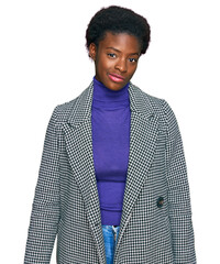 Poster - Young african american girl wearing casual clothes looking sleepy and tired, exhausted for fatigue and hangover, lazy eyes in the morning.