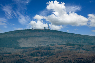 A view of the Brocken in the Harz Mountains