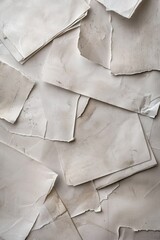 Wall Mural - A stack of papers and files sitting on a desk or table, often indicating disorganization or clutter