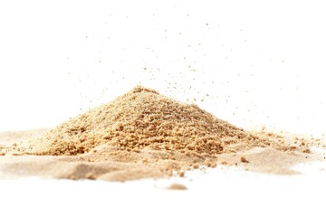 Poster - A pile of sand sits on top of a white surface, a simple yet intriguing scene