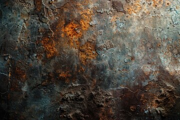 Aufkleber - A close-up of a rusty metal surface with visible rust and corrosion