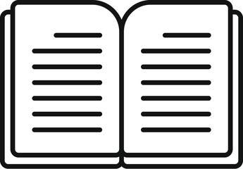 Poster - open book icon with blank pages for placing text representing learning and education