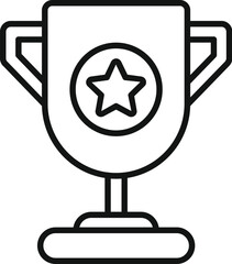 Poster - Minimalist icon of a trophy, symbolizing achievement and success in a competition