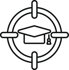 Sticker - This icon represents the pursuit of knowledge and achieving academic success