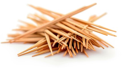 Poster - A pile of toothpicks stacked on top of each other