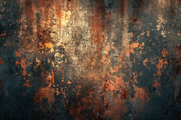 Poster - A close-up of a rusty metal surface with visible corrosion