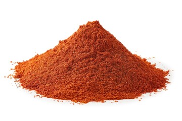 Aufkleber - A pile of chili powder on a white background, perfect for recipes and cooking themes