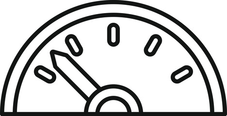 Poster - minimalist line icon of a speedometer showing an increase in speed