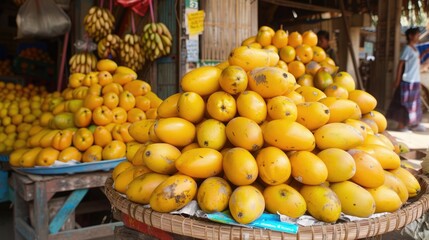 Golden mango available at the market